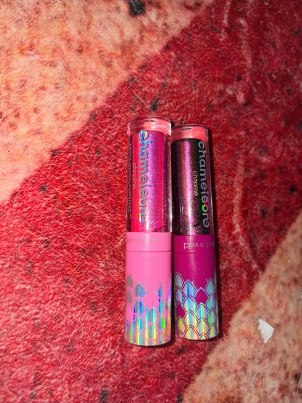 Wet n Wild Chameleon Chrome Lip Foil Set of 4 Pink Dark Shades New